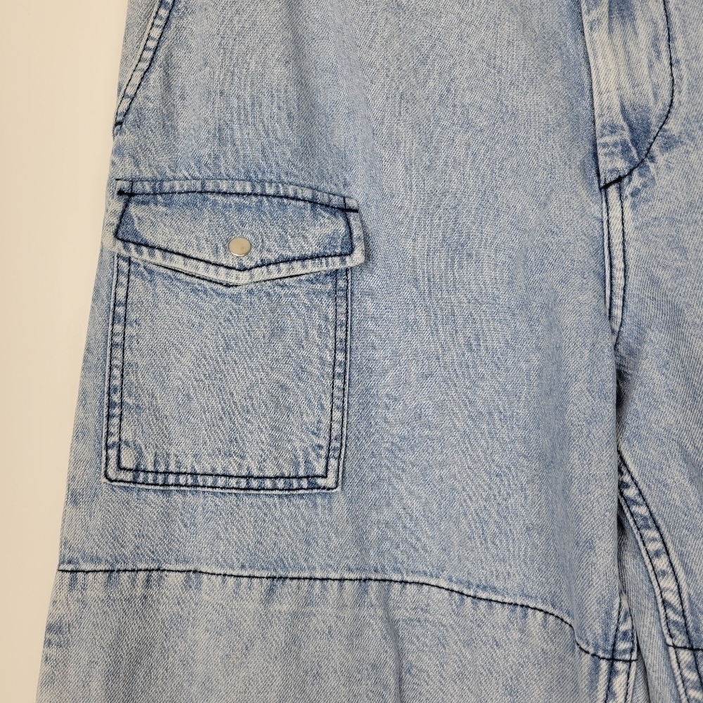 NWT Rag & Bone Nora High Rise Wide Leg Cargo Jean in Lakeside Size 30 - Picture 7 of 12